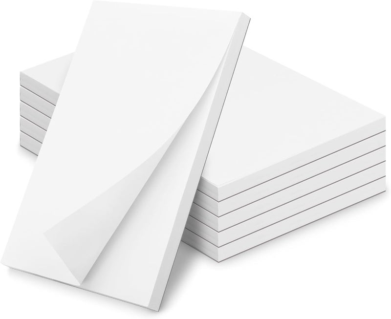 Hoiny Note Pads 4x6 Inch, 6 Pack Blank Scratch Pads, 50 Sheets Per Memo Pad for Writing, White Pad of Paper Suit for Home, Office and School, Tear off Notepad, Small Server Notebook - Image 1